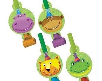 Jungle Buddies Blowouts (8) - Birthday Party Favors