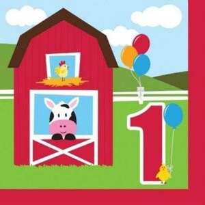 Farmhouse Fun 1st Birthday Lunch Napkins (16)