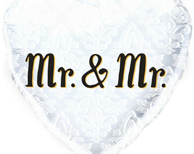 Mr & Mr Heart Shaped Foil Balloon
