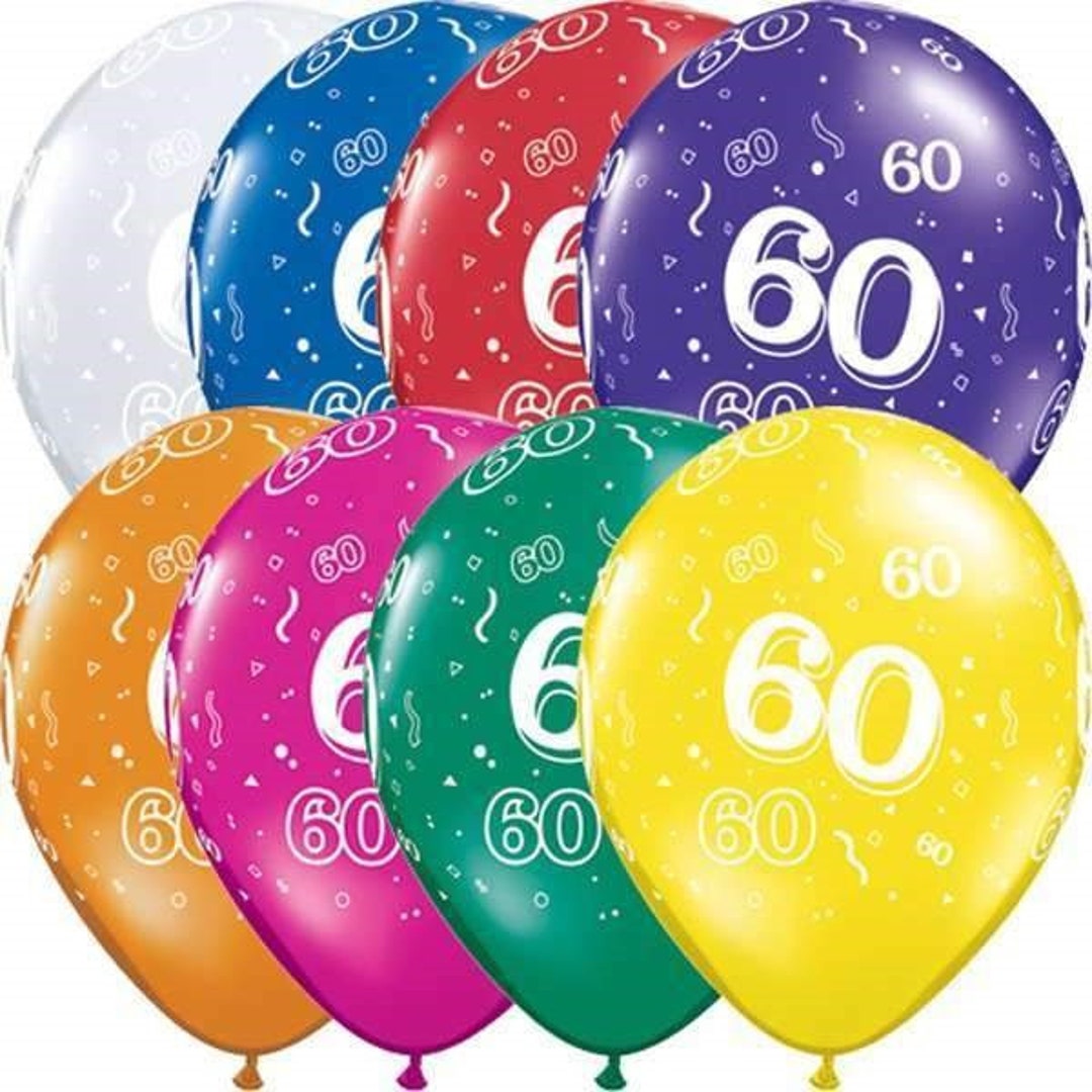 60th Birthday Balloons (25) - Etsy