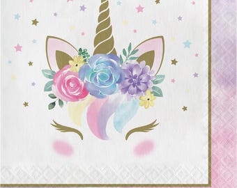 Pastel Unicorn Lunch Napkins (16)