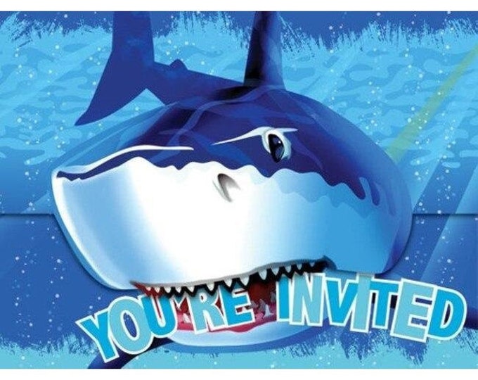 Shark Themed Party Invitations (8)