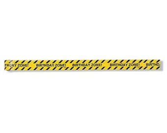 Under Construction Party Birthday Zone Warning Tape