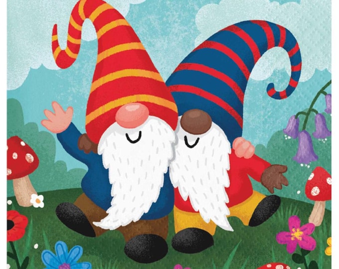 Gnome Party Beverage Napkins (16)