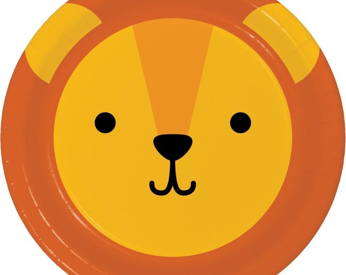 Lion Animal Faces Dessert Plates (8)