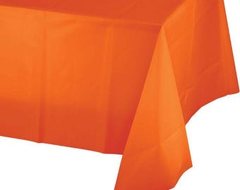Orange Plastic Table Cover