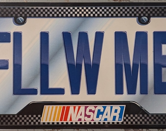 Wilton NASCAR Follow Me License Plate Magnet