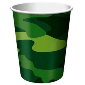Army Camo Themed Party Cups