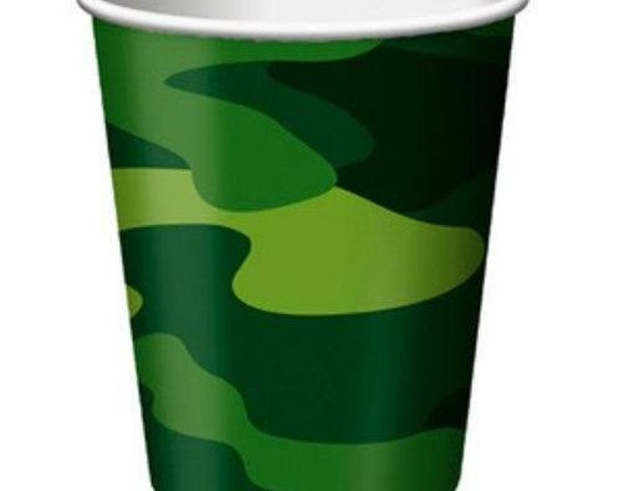 Army Camo Themed Party Cups