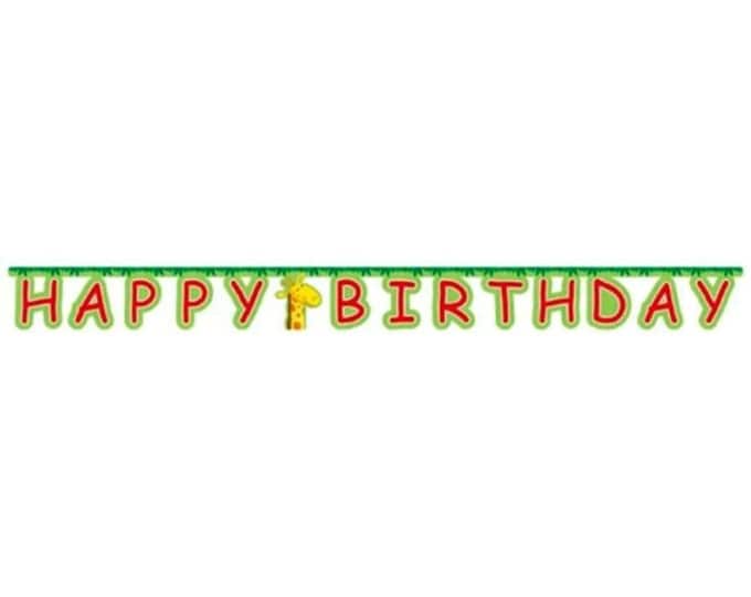Jungle Buddies Jointed Happy Birthday Banner