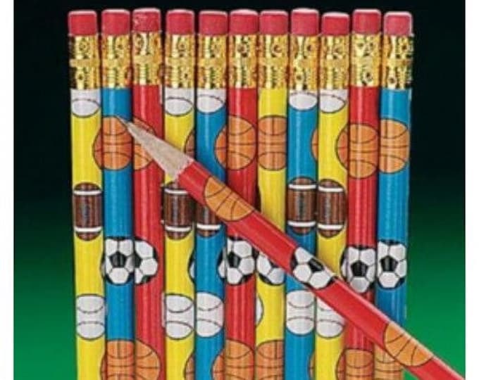 Sports Themed Pencils Party Favors (12)