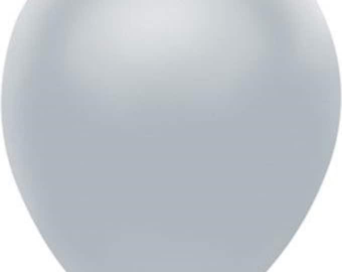 12" Silver Latex Balloons (10)
