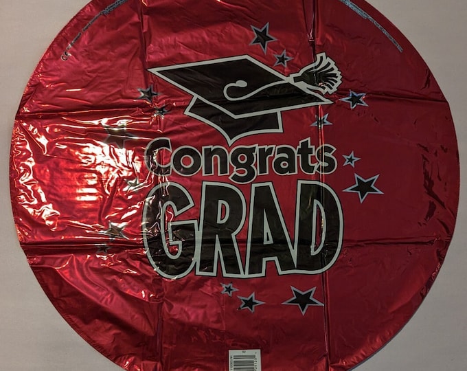 Burgundy Round Graduation Balloon - Grad Party Supplies