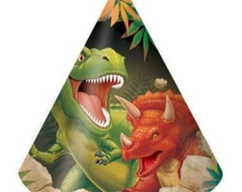 Dino Blast Party Hats (8)