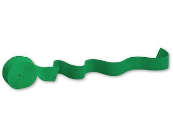 Green Crepe Paper Party Streamers