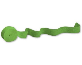 Lime Green Crepe Paper Party Streamers