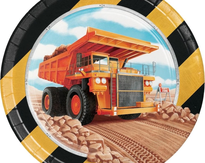 Big Dig Construction Trucks Dessert Plates (8)