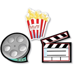 Hollywood Movie Cutouts Icons - Lights, Camera, Action!