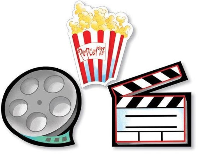 Hollywood Movie Cutouts Icons - Lights, Camera, Action!