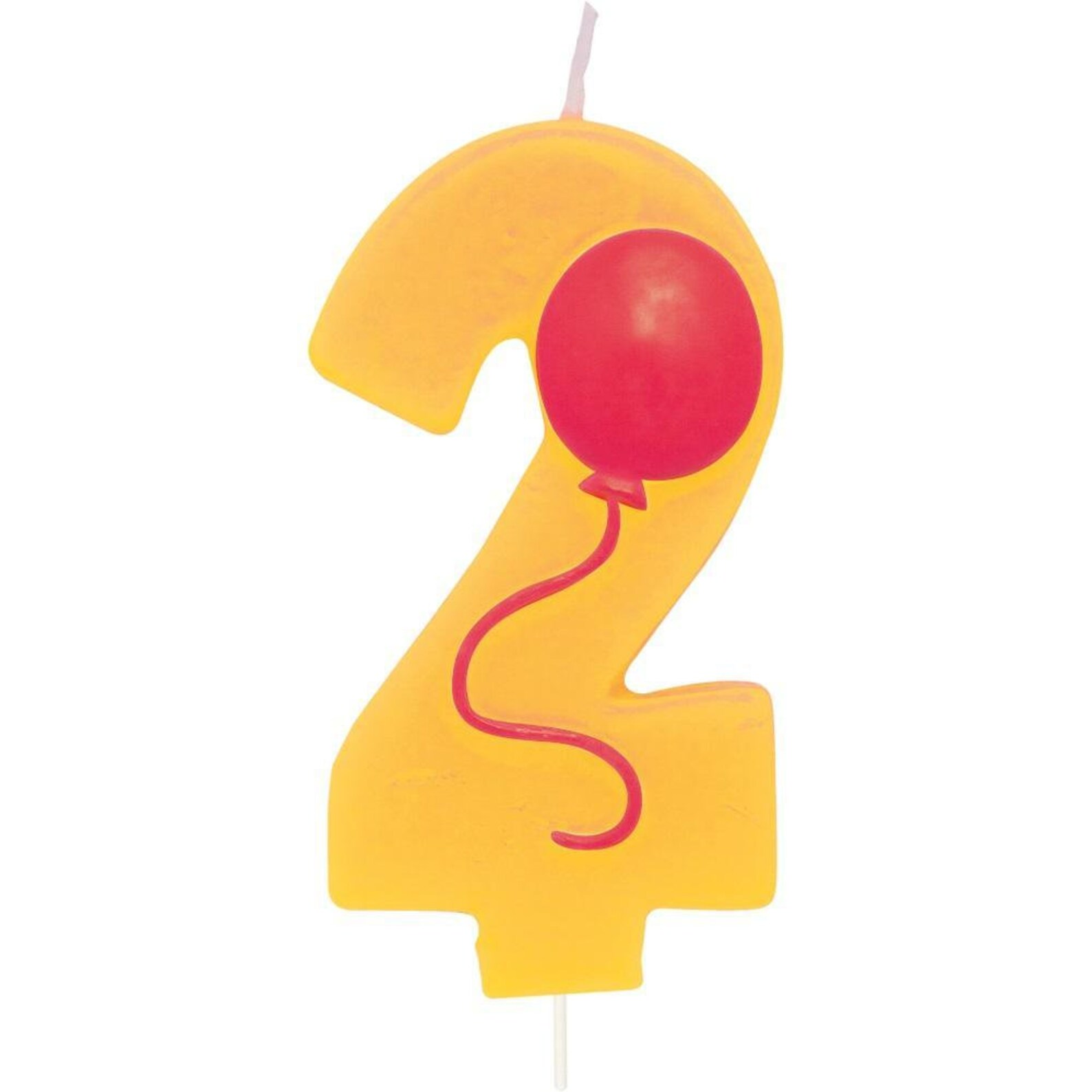 Number 2 Balloon Birthday Party Candle W/balloon Etsy