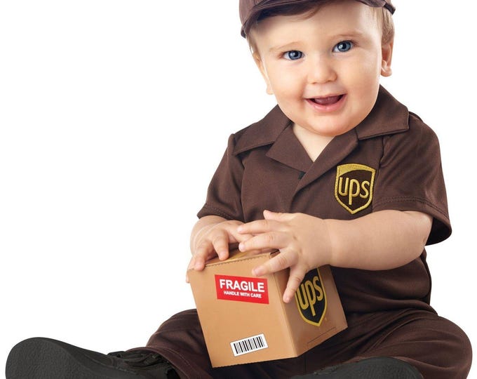 UPS Driver Baby Costume - Boy's, Girl's, Unisex