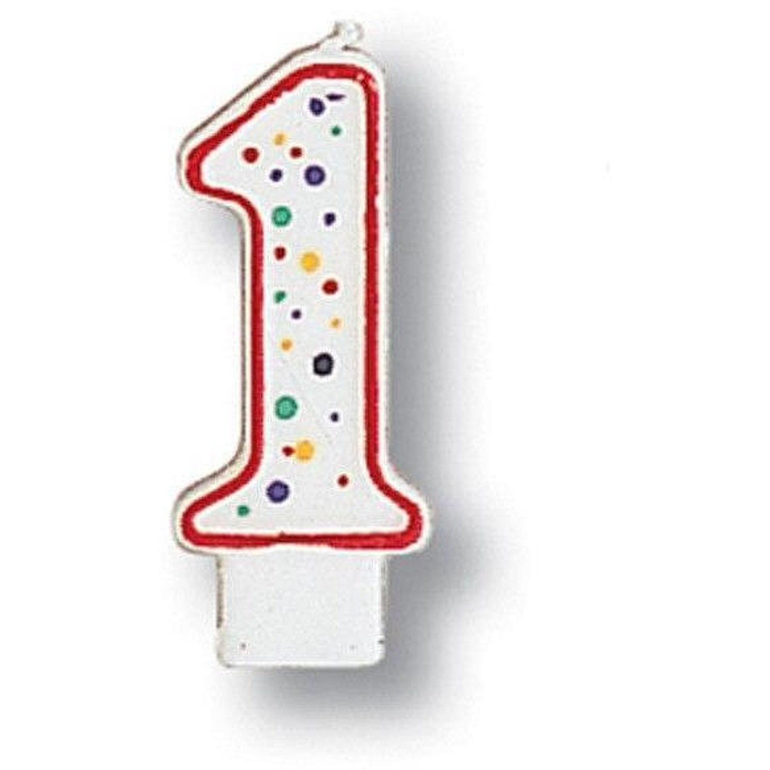Polka Dot Number 1 Birthday Candle | Etsy