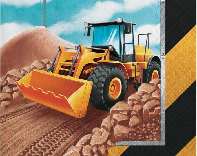 Big Dig Construction Trucks Beverage Napkins (16)