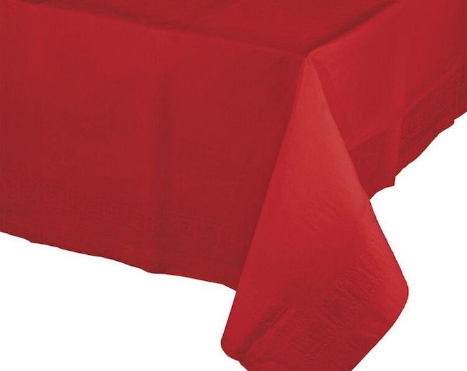 Red Plastic Table Cover