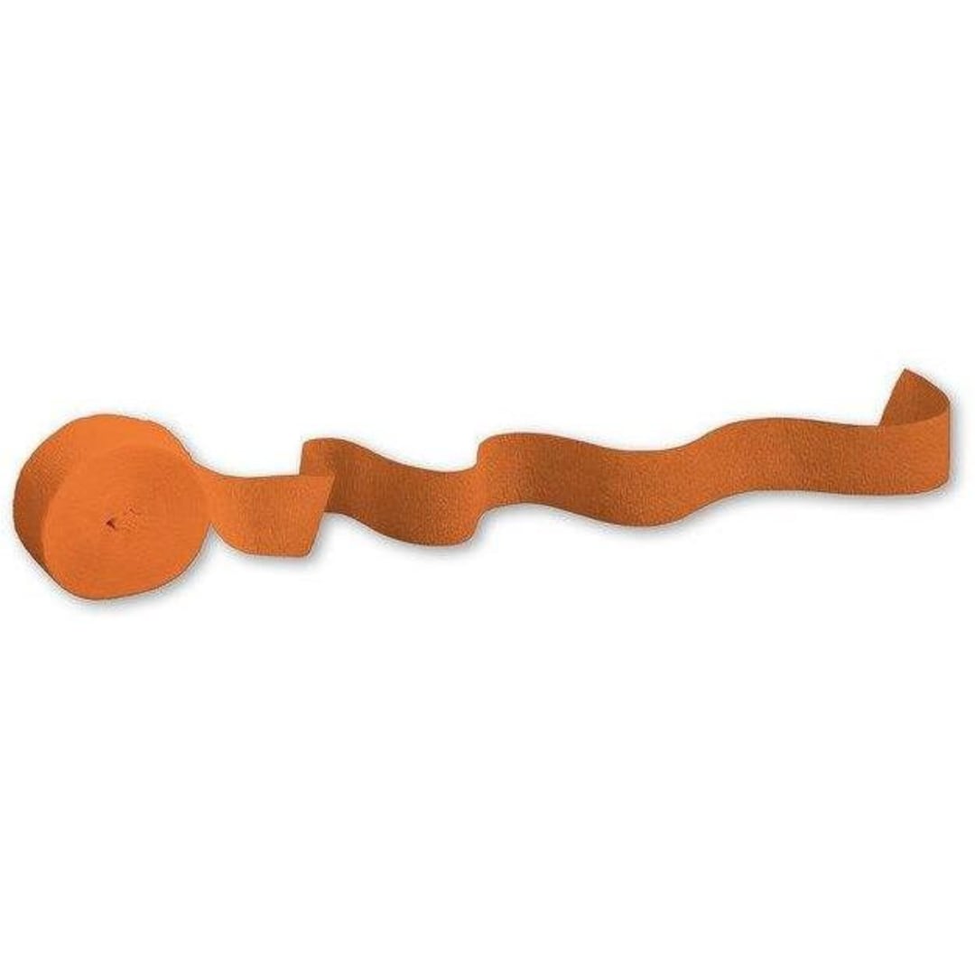 Orange Crepe Paper Party Streamers Etsy
