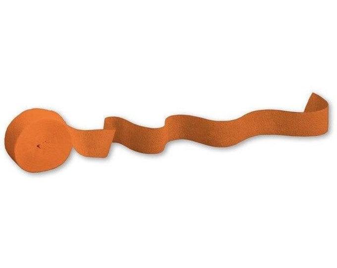 Orange Crepe Paper Party Streamers