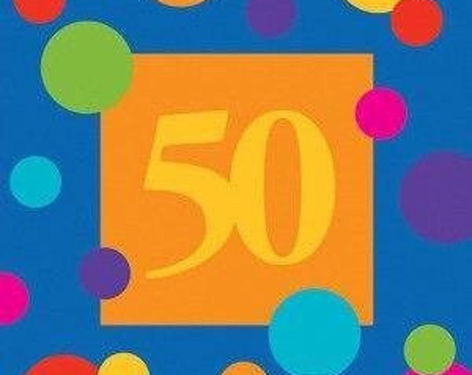 Birthday Dots Age 50 Lunch Napkins (16)