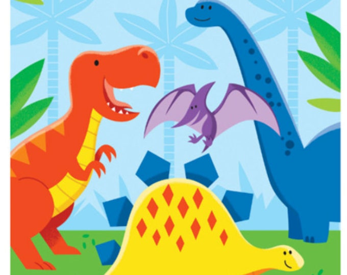 Dinosaur Friends Favor Bags (8) - Birthday Party Supplies