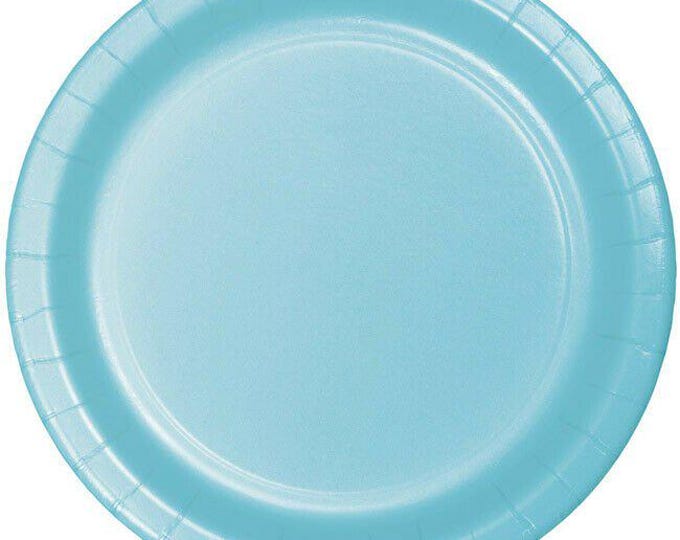 Light Blue Dessert Plates (24)