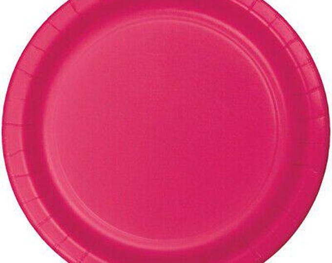 Hot Pink Dessert Plates (24)