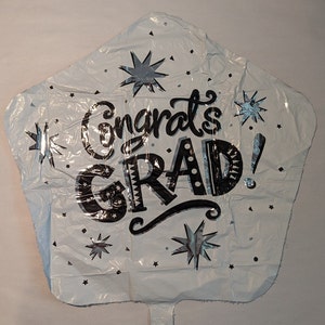 White Star Graduation Balloon - Grad Party Supplies