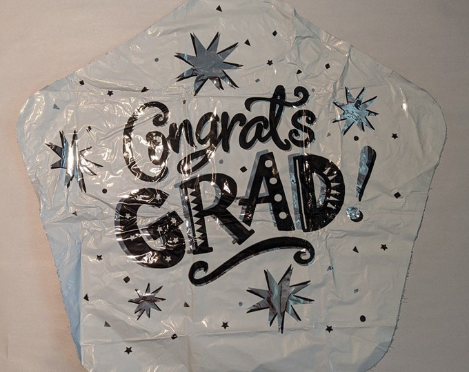 White Star Graduation Balloon - Grad Party Supplies