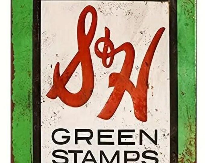 S&h green stamps - retro vintage tin sign - 8x12 inch