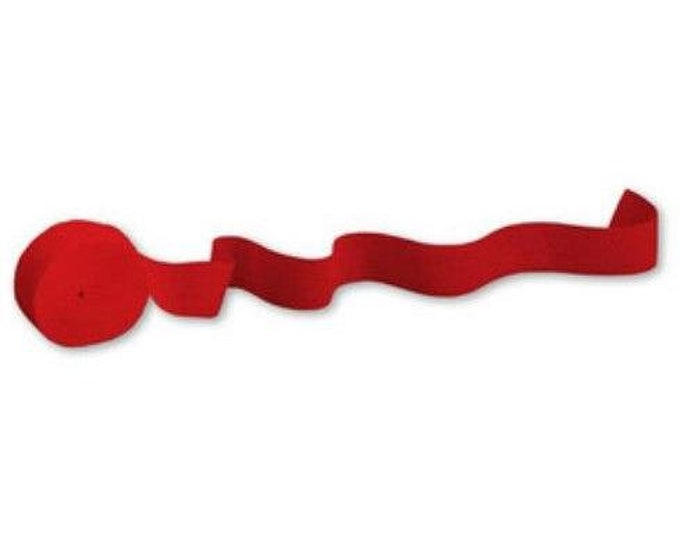 Red Crepe Paper Party Streamers