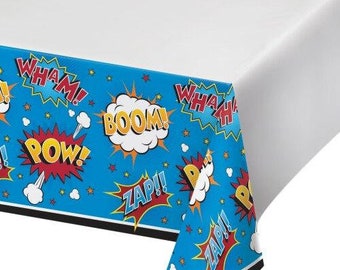 Superhero Slogans Table Cover