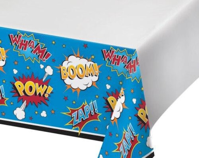 Superhero Slogans Table Cover