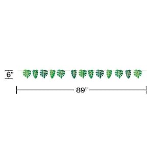 Jungle Leaf Happy Birthday Banner