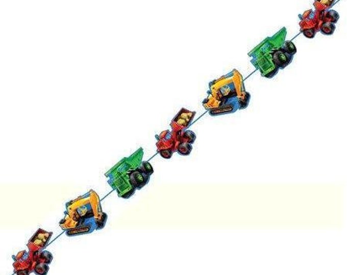 Under Construction Trucks Party Garland Banner