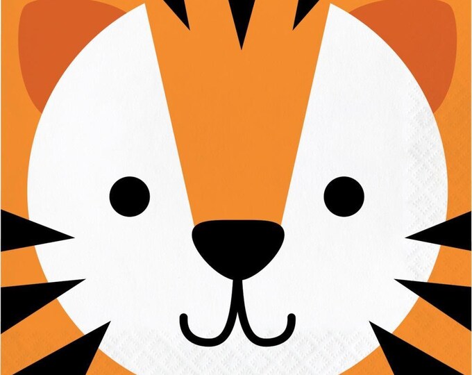 Tiger Animal Faces Lunch Napkins (16)