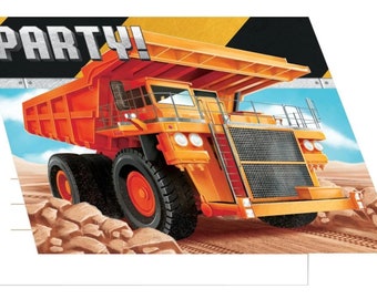 Big Dig Construction Party Invitations (8)
