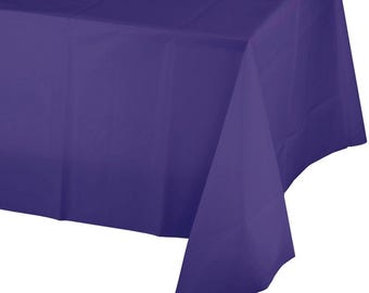 Purple Plastic Table Cover