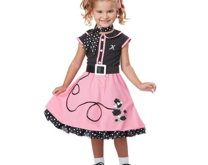Girls 50s Poodle Dress Toddler Halloween Costume