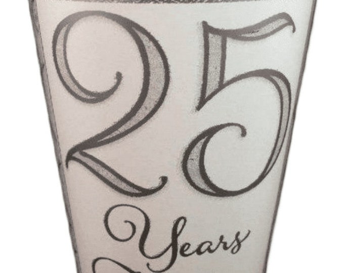 25th Silver Anniversary Party Cups (8)