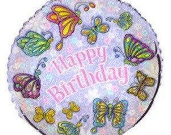 Butterfly Happy Birthday Mylar Balloon