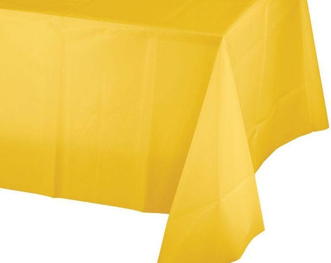 Yellow Plastic Table Cover