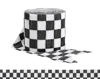 Checkered Flag Crepe Paper Streamers